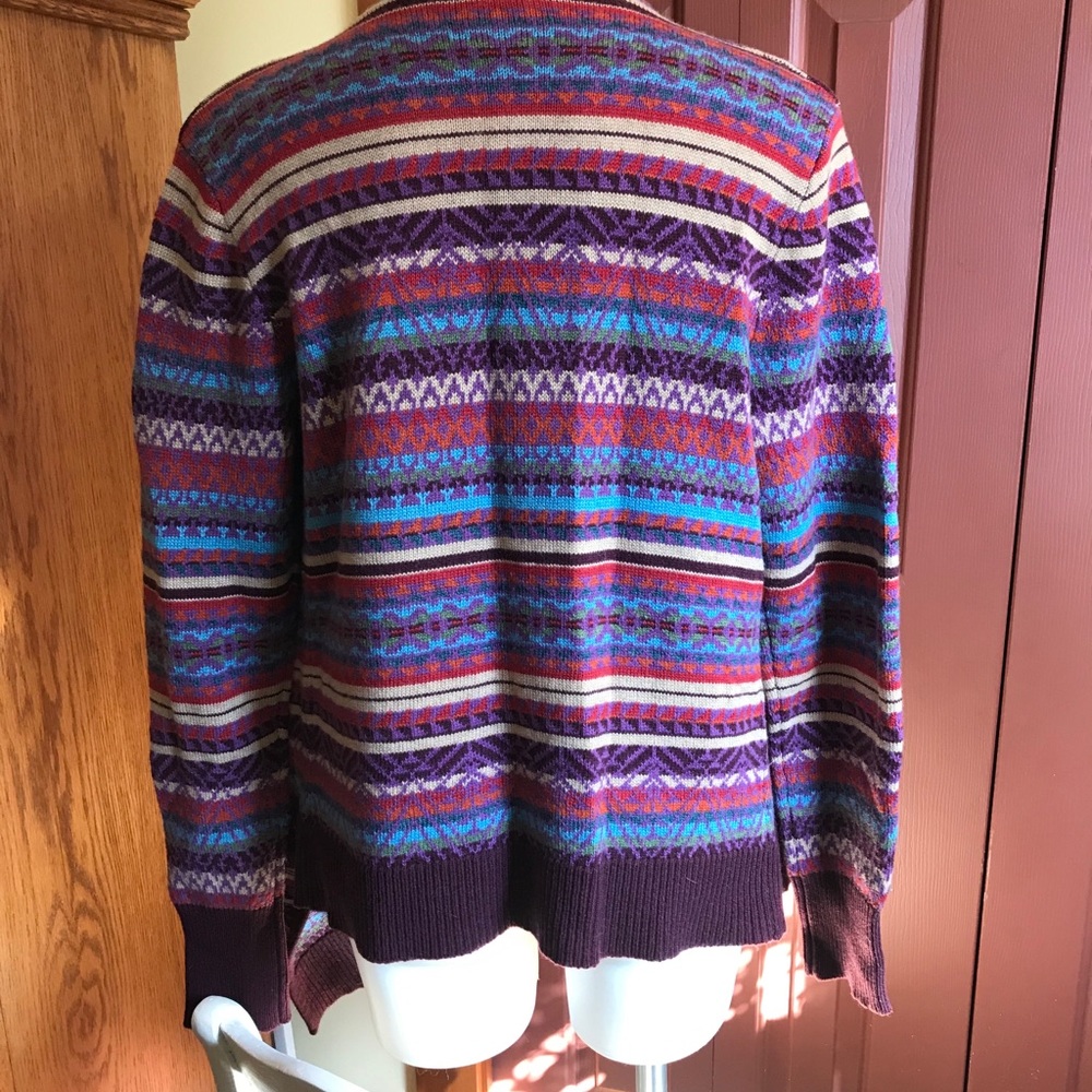Orvis Multi Colored Open Front Cardigan - image 2